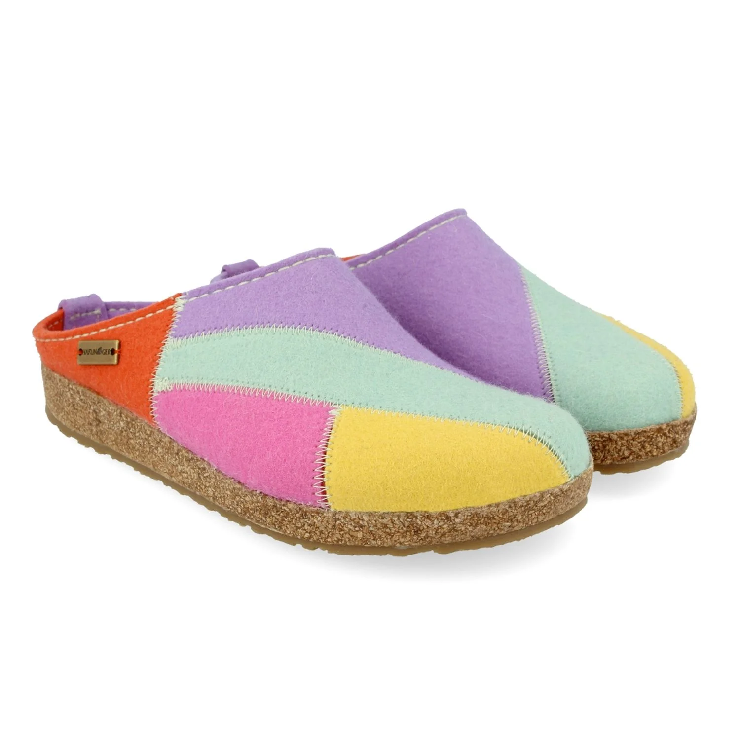 Haflinger Patchwork Unisex Sabot In Feltro Di Lana - immagine 6