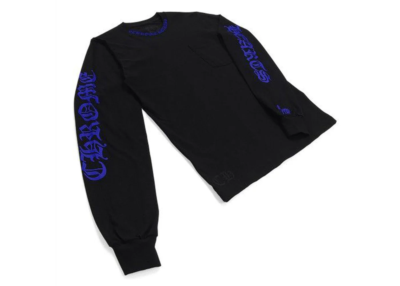 Chrome Hearts 1988 Neck Logo Long Sleeve T-shirt Black/Blue - immagine 2