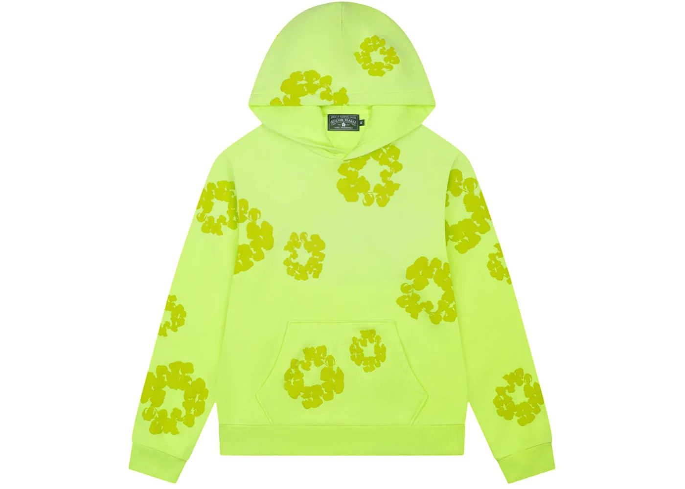 Denim Tears Mono Cotton Wreath Hoodie Neon Green - immagine 2