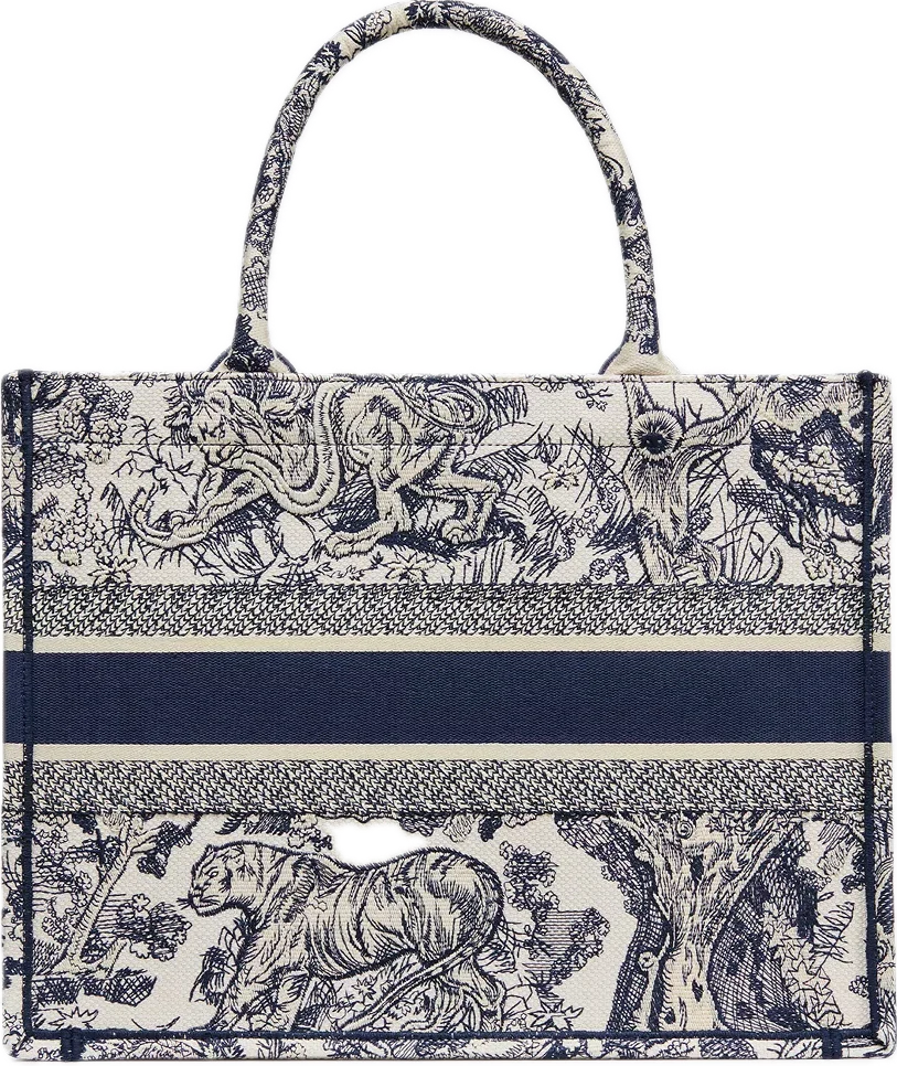 Borsa media Dior Book Tote Ecru and Blue - immagine 3