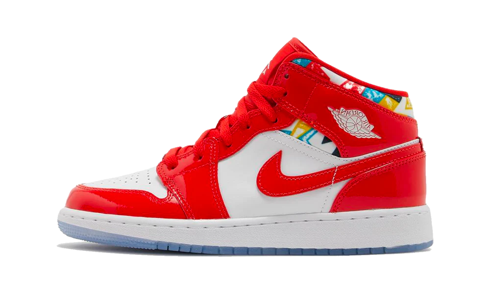 Air Jordan 1 Mid Barcelona Sweater Red Patent - immagine 2