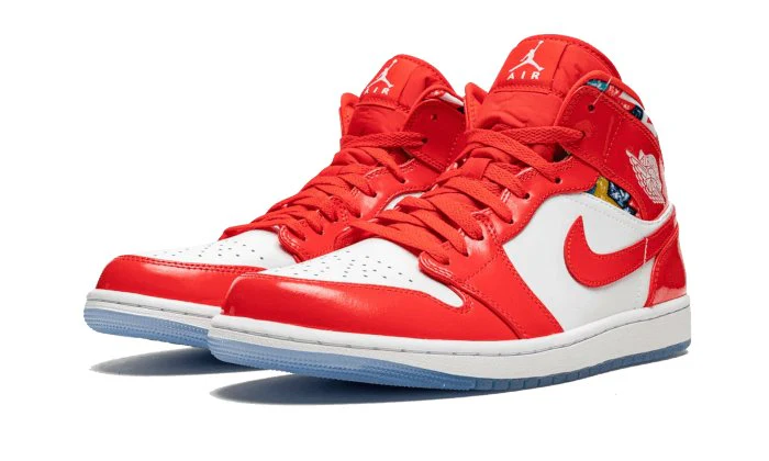 Air Jordan 1 Mid Barcelona Sweater Red Patent - immagine 3