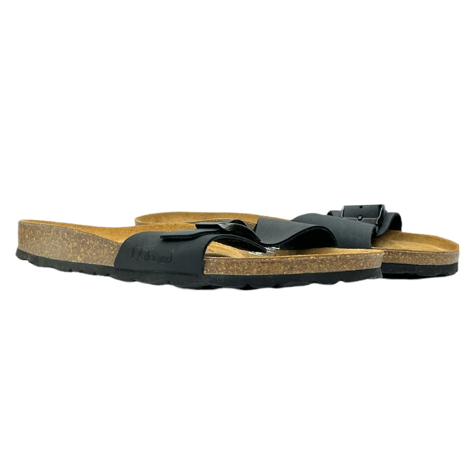 CH17-CUOIO Sandalo a fascia larga da donna e da uomo NATUNED con fibbia regolabile plantare in lattice anatomico comfort